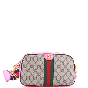 Gucci Ophidia Convertible Camera Bag GG Coated Canvas with Leather Small
