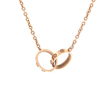 Cartier Love Interlocking Necklace 18K Rose Gold