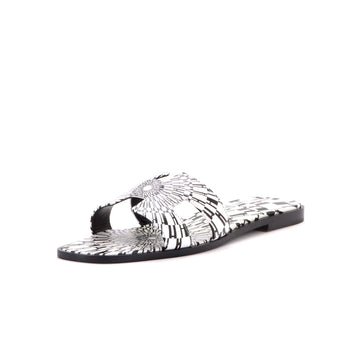 Hermes Women's Oran Sandals Printed Leather