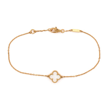 Van Cleef & Arpels Sweet Alhambra Bracelet 18K Yellow Gold and Mother of Pearl