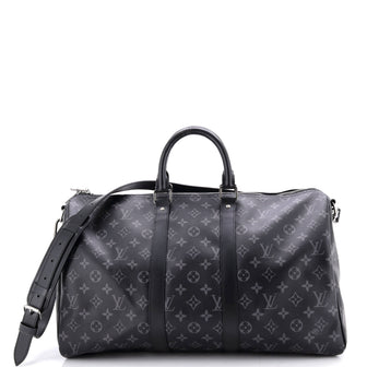 Louis Vuitton Keepall Bandouliere Bag Monogram Eclipse Canvas 45