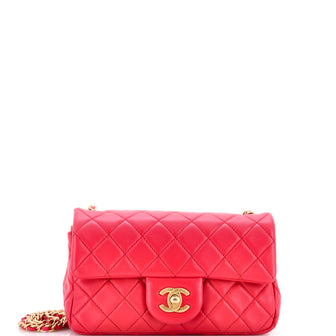 Chanel Pearl Crush Flap Bag Quilted Lambskin Mini