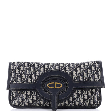Christian Dior Fold Over Clutch Oblique Canvas