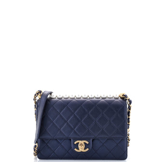 Chanel Chic Pearls Flap Bag Quilted Lambskin Small