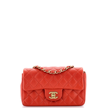 Chanel Classic Single Flap Bag Quilted Caviar Mini