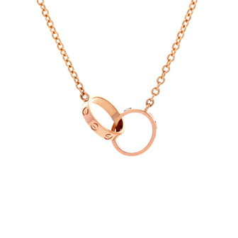 Cartier Love Interlocking Necklace 18K Rose Gold