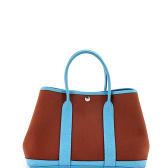 Hermes Garden Party Tote Toile and Leather 30