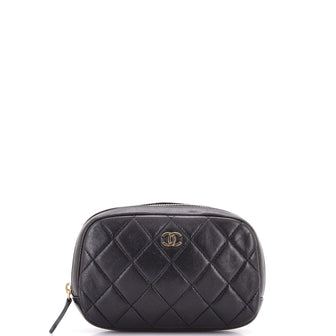 Chanel Curvy Cosmetic Pouch Quilted Lambskin Small