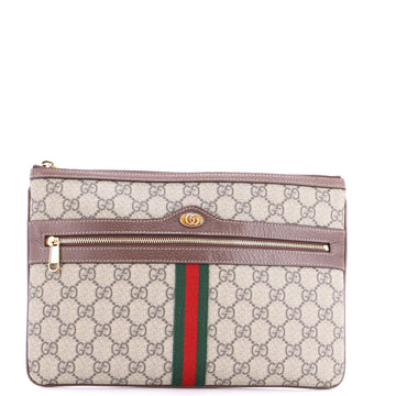 Gucci Ophidia Zip Pouch GG Coated Canvas Large