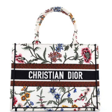Christian Dior Book Tote Embroidered Canvas Medium