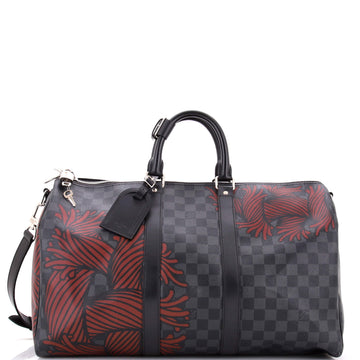 Louis Vuitton Keepall Bandouliere Bag Limited Edition Nemeth Damier Graphite 45