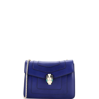 Bvlgari Serpenti Forever Square Shoulder Bag Leather Small