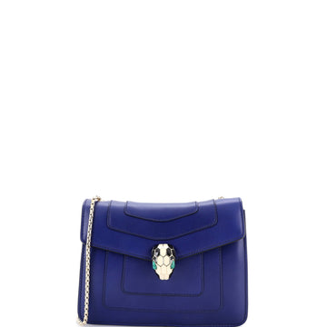 Bvlgari Serpenti Forever Square Shoulder Bag Leather Small