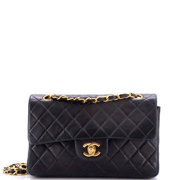 Chanel Vintage Classic Double Flap Bag Quilted Lambskin Small
