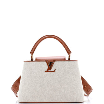 Louis Vuitton Capucines Bag Canvas with Taurillon Leather MM