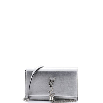 Saint Laurent Classic Monogram Tassel Chain Wallet Leather