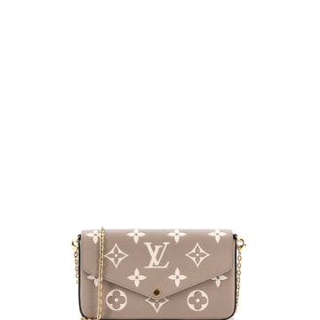 Louis Vuitton Felicie Pochette Bicolor Monogram Empreinte Giant