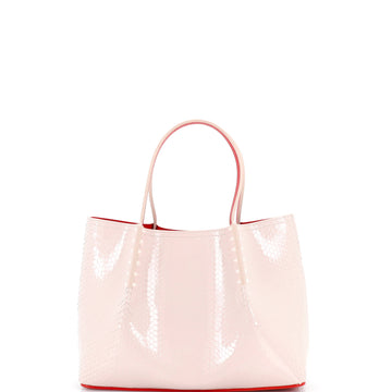 Christian Louboutin Cabarock Tote Snake Embossed Leather Small