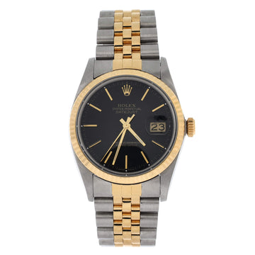 Rolex Oyster Perpetual Datejust Automatic Watch Stainless Steel and Yellow Gold 36