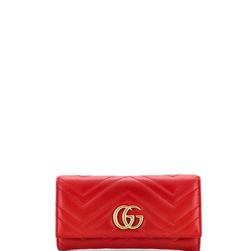 Gucci GG Marmont Continental Wallet Matelasse Leather
