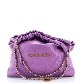 Chanel 22 Chain Hobo Quilted Calfskin Medium