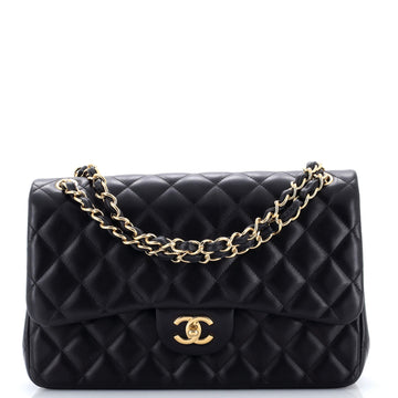 Chanel Classic Double Flap Bag Quilted Lambskin Jumbo