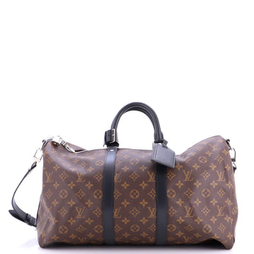 Louis Vuitton Keepall Bandouliere Bag Macassar Monogram Canvas 45