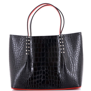 Christian Louboutin Cabarock Tote Crocodile Embossed Leather Small