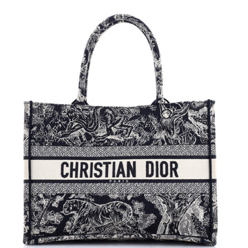 Christian Dior Book Tote Embroidered Canvas Medium