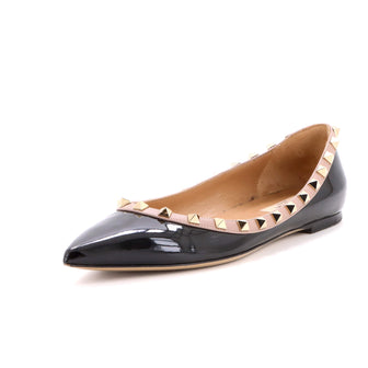 Valentino Garavani Women's Rockstud Ballerina Flats Patent