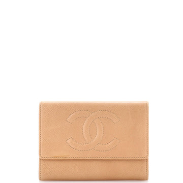 Chanel Trifold CC Wallet Caviar Long