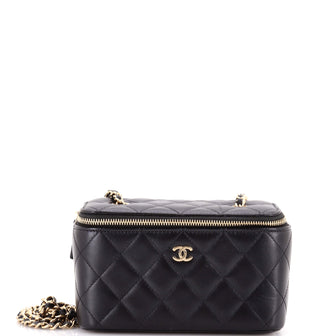 Chanel Classic Vanity Case with Chain Quilted Lambskin Small