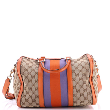 Gucci Vintage Web Boston Bag GG Canvas Medium