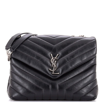 Saint Laurent Loulou Shoulder Bag Matelasse Chevron Leather Medium