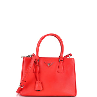 Prada Galleria Double Zip Tote Saffiano Leather Small