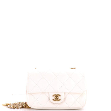 Chanel Heart Charms Flap Bag Quilted Lambskin Mini