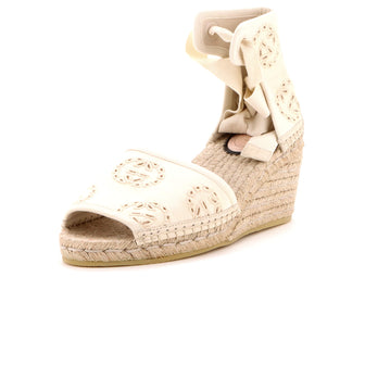 Gucci Women's Damita Espadrilles Interlocking G Embroidered Canvas