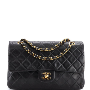 Chanel Vintage Classic Double Flap Bag Quilted Lambskin Medium