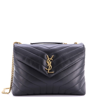 Saint Laurent Loulou Shoulder Bag Matelasse Chevron Leather Medium