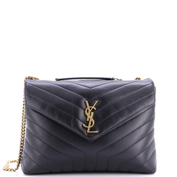 Saint Laurent Loulou Shoulder Bag Matelasse Chevron Leather Medium