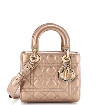 Christian Dior My ABCDior Lady Dior Bag Metallic Cannage Quilt Leather