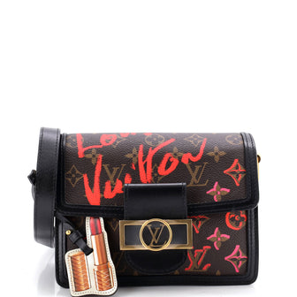 Louis Vuitton Dauphine Shoulder Bag Limited Edition Fall in Love Monogram Canvas Mini