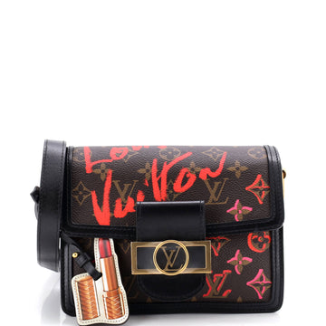 Louis Vuitton Dauphine Shoulder Bag Limited Edition Fall in Love Monogram Canvas Mini