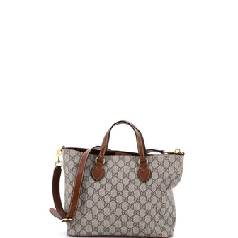 Gucci Convertible Soft Tote GG Coated Canvas with Leather Small