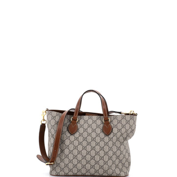 Gucci Convertible Soft Tote GG Coated Canvas with Leather Small
