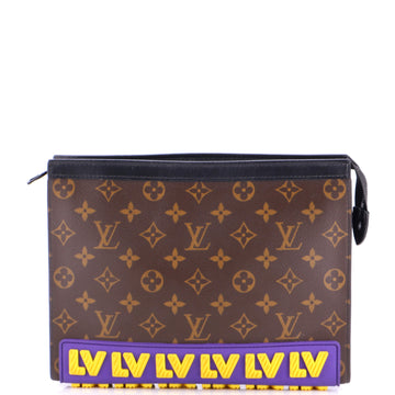 Louis Vuitton Pochette Voyage Limited Edition LV Rubber Monogram Canvas MM
