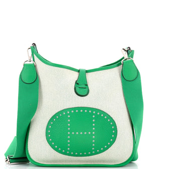 Hermes Evelyne Bag Gen III Toile and Leather PM
