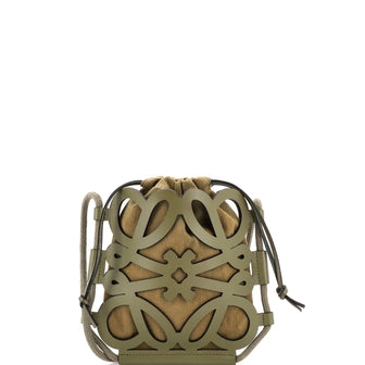 Loewe Anagram Cut Out Crossbody Bag Leather with Canvas