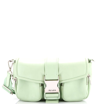 Prada Padded Buckle Crossbody Bag Nappa Leather Small