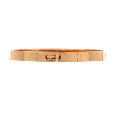 Hermes Kelly Bracelet 18K Rose Gold with 4 Diamonds Small